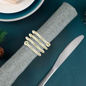 Servilleteros de alambre de Metal electrochapado en oro ajustable, servilletero para vacaciones, vajilla de Halloween, regalos para fiestas - Product Image 4
