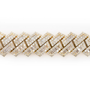 สร้อยข้อมือเพชรมออิสซาไนท์สีทอง14K พร้อมความชัดเจน VVS สร้อยคอฮิปฮอปสีทอง18K เครื่องประดับชุบทอง18K - Product Image 2