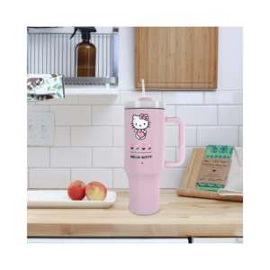 Gourde de voyage Hello Kitty rose avec affichage LED de température, capacité 1,2 L, accessoires en strass, 50 oz, cadeau d'affaires - Product Image 2