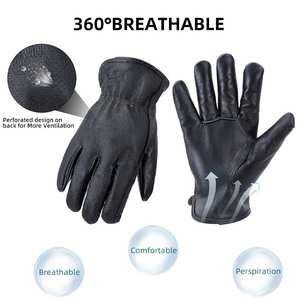 Gants de travail imperméables résistants à la chaleur en cuir de paume renforcé-Eco-Friendly Multifunctional Daily Casual Outdoor Use - Product Image 2