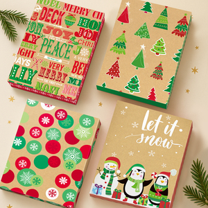 280gsm thân thiện với môi Kraft giáng sinh trang phục Hộp Quà Tặng 100 + Thiết kế tùy chỉnh in sẵn sàng 48h tàu quần áo cao cấp - Product Image 1