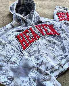 Chándal de algodón bordado para hombre, ropa deportiva cómoda de marca personalizada con lavado ácido para Estilo de vida moderno - Product Image 3