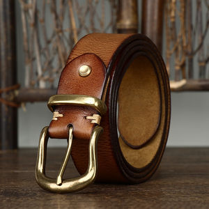 Cinturón TEXLERA Vintage con Hebilla de Pasador para Hombre, de Cobre, para Mezclilla, Resistente y Duradero - Product Image 2