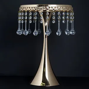 Soporte de postre y pastel de Metal pulido de oro rosa Soporte de postre de vajilla de Metal y cristal de gran tamaño hecho a mano - Product Image 6