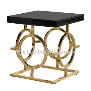 Mesa Auxiliar Minimalista Italiana, Moderna, de Alta Gama, para Sala de Estar, con Almacenamiento, Redonda, con Acabado Negro - Product Image 2