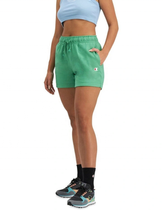 Shorts Verdes de Punto para <span class=keywords><strong>Mujer</strong></span>, Poliéster/Algodón, 240g, con Cintura Ajustable con Cordón, Bolsillos Laterales, Corte Casual, Transpirables, Cintura Media - Product Image 3