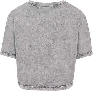 Croptop shirt Acid Wash Summer Cotton Womens Croptop Tees Cómodo Woemens Croptop Shirt - Product Image 2