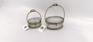 Latest Indian <b>Metal</b> Glass Jewelry Case Handmade Gifted Decorative Small <b>Boxes</b> for Jewelry - Product Image 2