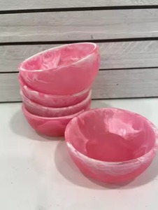 Cuenco de resina artístico hecho a mano con patrones de colores inspirados en el océano Cuenco decorativo único para un estilo interior elegante - Product Image 4