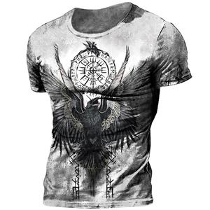 Camiseta Extra Grande Vintage para Hombre, 100% Algodón, Manga Corta, Secado Rápido, Cuello Redondo, Sudadera Urbana, Tops Casuales de Verano - Product Image 3