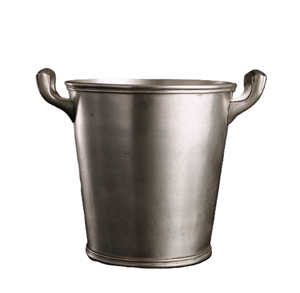 Refroidisseur de vin fini argent avec poignée refroidisseur de bière pour bar et clubs utilisation seau à glace en métal simple look seau à glace à champagne - Product Image 6