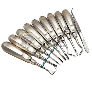 Juego de elevadores de raíces dentales de 10 piezas, elevadores de raíces dentales con logotipo personalizado, instrumentos quirúrgicos dentales certificados CE de acero inoxidable - Product Image 1