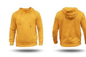 Sweat-shirts d'hiver en molleton éponge polyester/coton avec poche kangourou, couleur unie, décontractés, style streetwear, 360g, séchage rapide - Product Image 4