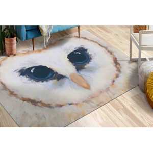 Alfombra con Diseño de Búho: Alfombra Decorativa Antideslizante para Mascotas, Alfombra Delgada de Tela No Tejida - Product Image 5