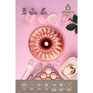 แม่พิมพ์เค้กหล่อ Alya ทนไฟไม่ติด - สีชมพู 26 ซม - Product Image 3