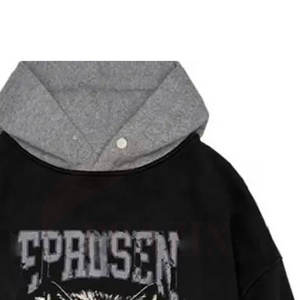 Dernier modèle Sweats à capuche respirants à épaules tombantes pour hommes Sweats à capuche d'hiver à motif solide prix de gros - Product Image 6