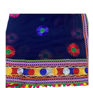 Écharpe de créateur en coton Bandhani Fulkari brodé Dupatta pour femmes Phulkari Chunni pour mariage et fête-Département musulman - Product Image 5