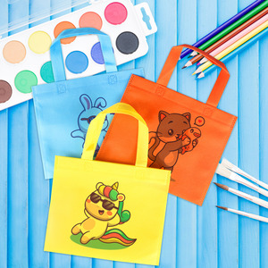 Bolsas de Tela No Tejida Mini Personalizables, Coloridas, para Niños, Manualidades, Regalos, Recuerdos de Fiesta, Pequeñas, para Supermercado, Tienda de Abarrotes - Product Image 2