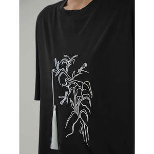 เสื้อยืด KITOKO ผ้าฝ้าย 100% ทรงปกติ ดีไซน์เรียบง่าย ผ้าเจอร์ซีย์ระบายอากาศได้ดี ตกแต่งด้วยลายปัก - Product Image 4