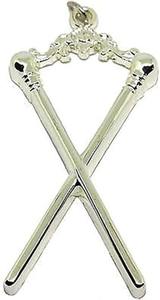 Collier de bijoux maçonniques en argent - Bijou d'orateur, collier de bijoux d'orateur, couleur argent, métal, laiton - Product Image 5