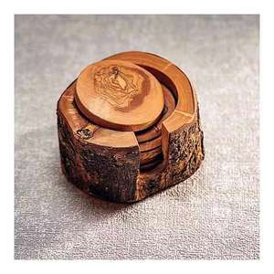 Posavasos Redondo Ecológico de Madera de Tilo con Diseño Geométrico y de Constelaciones Grabado con Láser para Fiestas - Product Image 6