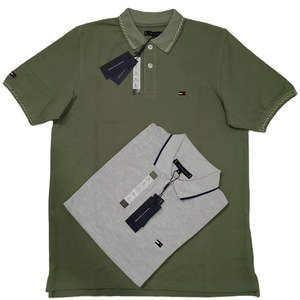 Polo 100% coton coupe ajustée respirant et durable pour hommes, col en tricot uni, décontracté, été, style court - Product Image 6