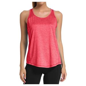 Nouvelle vente en gros de couleur unie, maille, couture plissée, design haute élasticité, sport, séchage rapide, respirant, jogging, débardeur pour femmes - Product Image 6