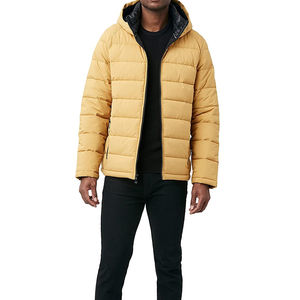 Veste matelassée décontractée pour hommes pour l'hiver Streetwear col montant avec logo personnalisé décoration de poche chaude vente en gros - Product Image 5