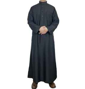 Robe Kaftan Arabe Musulmane pour Hommes Vêtements Musulmans Robes du Moyen-Orient en Stock Jubba Thobe Robe pour Adultes - Product Image 5