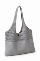 Bolso de Hombro Tejido de Acrílico y Algodón para Mujer, Estilo Boho Chic, Bolso de Mano Casual Hecho a Mano, de Gran Capacidad, Elegante, para Playa o Verano