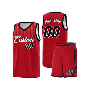 Personalizado Bordado Cosido Hombres Deportes Reversible Jersey Baloncesto - Product Image 5