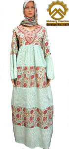 Modern Designed Moroccan Style Cotton Printed Maxi <b>Kaftan</b> Customized XXL <b>Size</b> Night Gown for Women <b>Plus</b> <b>Size</b> Features Dress - Product Image 3