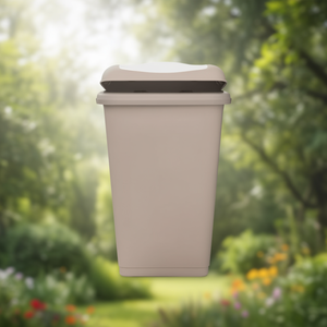 Contenedor de basura con tapa basculante GRACE de 50 litros con tapa color gris paloma 8101951ACE - Product Image 3