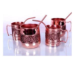 Taza de cobre puro más vendida con mango decorativo único hecho a mano atractivo diseño especial Premium - Product Image 2