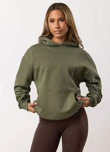 <b>Womens</b> olive fleece hoodie and <b>jogger</b> pants set soft cotton blend tracksuit ideal for gym yoga lounge or daily wear - Product Image 4