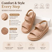 Sandales compensées en PVC tendance pour femme, avec strass et cristaux, style luxe, pour l'été
