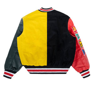 Chaquetas Varsity de Cuero para Hombre, Cálidas para Invierno, con Cuello Alto, Logotipo Frontal en Tela Canvas, Estilo Urbano, Mejor Precio - Product Image 6