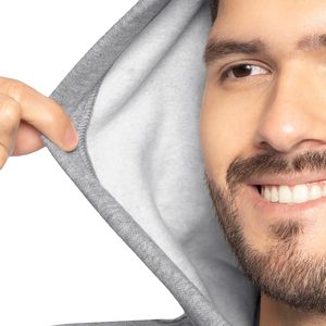 Sweat-shirt à capuche décontracté pour homme, 100% coton, manches longues, ample, oversize, pull d'hiver, sweat-shirt de rue, sweat-shirt oversize pour homme - Product Image 4