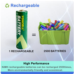 AA1.2V <span class=keywords><strong>NiMH</strong></span> <span class=keywords><strong>Rechargeable</strong></span> 8-Pack Micro LR06 No.5 Micro AA Cellules Nickel Métal Hydrure Batteries (Ni-MH) pour Lampes de Poche Consommateur - Product Image 3