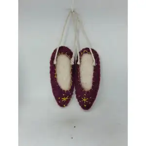 Online Party Shop Slipper or Chappal Felt Hanging Decoration for Baby Shower/ Decoration Handmade Bulk Product