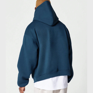 Sweats à capuche personnalisés surdimensionnés OEM en coton éponge français de qualité supérieure avec fermeture à glissière frontale de haute qualité pour hommes et femmes Poids lourd - Product Image 4