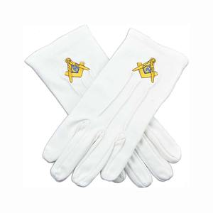 Nouveau Style 100% Coton Blanc Maçonnique Regalia Lodge Blanc Passé Maître Gants Maçonniques - Product Image 2