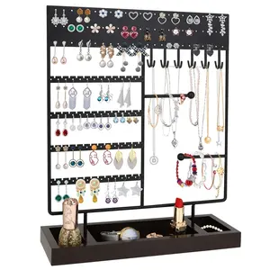 Soporte de joyería de diseño simple recubierto negro para colgar joyería nuevo soporte de joyería último soporte de pendiente de Metal en precio al por mayor - Product Image 2