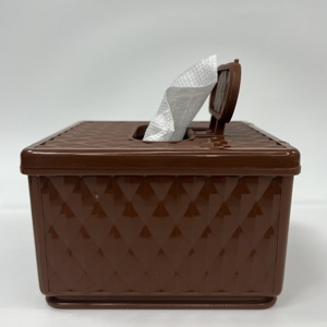 Boîte à mouchoirs en plastique carrée sans BPA avec couvercle anti-poussière Fabrication de PP inodore personnalisée pour l'approvisionnement B2B de cuisine - Product Image 1