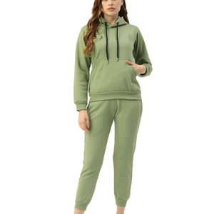 Conjuntos Deportivos de Dos Piezas de Alta Calidad para Sublimación, 100% Poliéster, Diseño Personalizado, Pantalones Deportivos y Sudaderas con Capucha para Mujer - Product Image 1