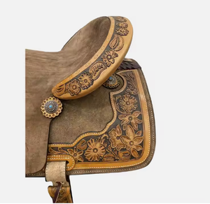 เบาะรองนั่งแบบชาวตะวันตกสำหรับแข่งม้าที่นั่งแบบมืออาชีพทำจากใยอาหาร - Product Image 4