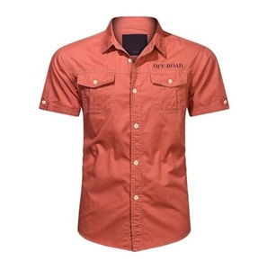 Best Deal New Arrival Men's <b>Short</b> <b>Sleeve</b> Double Pocket Cotton <b>Dress</b> <b>Shirt</b> Printed <b>Shirt</b> in Any Size Men's Clothing - Product Image 3