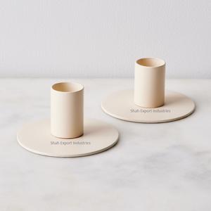 Portavelas cónico de Metal caro, vela de mesa con acabado dorado para decoración de iluminación navideña y del hogar - Product Image 5