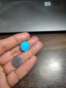 Labradorita Natural redonda en ambos lados cabujón plano piedra preciosa azul ardiente para la fabricación de joyas como collar de pulsera - Product Image 6