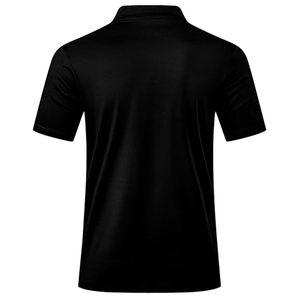 Custom Logo 100% Polyester Casual Dry Fit Short Sleeve Lightweight Breathable <b>Collarless</b> Golf Polo <b>Shirts</b> for <b>Men</b> - Product Image 3